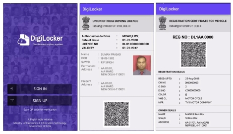 Digilocker යෙදුමේ Screenshots